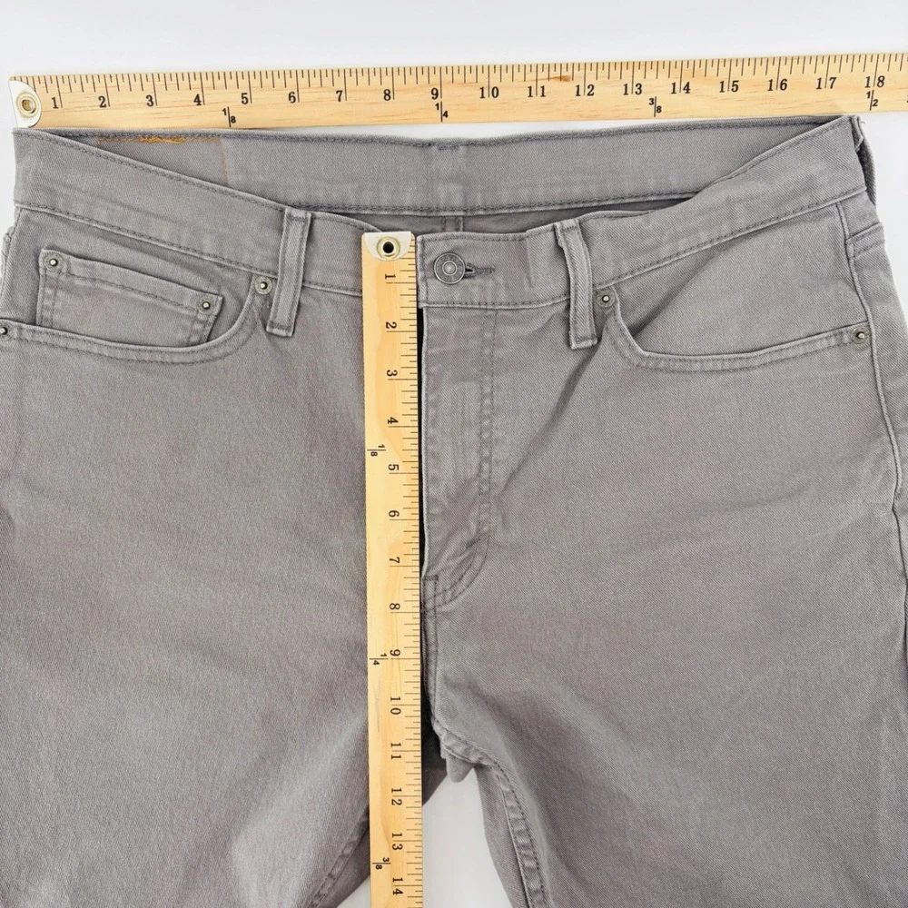 Levis 511 Slim Fit Cut Off Denim Shorts Mens 36 Gray Raw Hem Jorts White Tab 10
